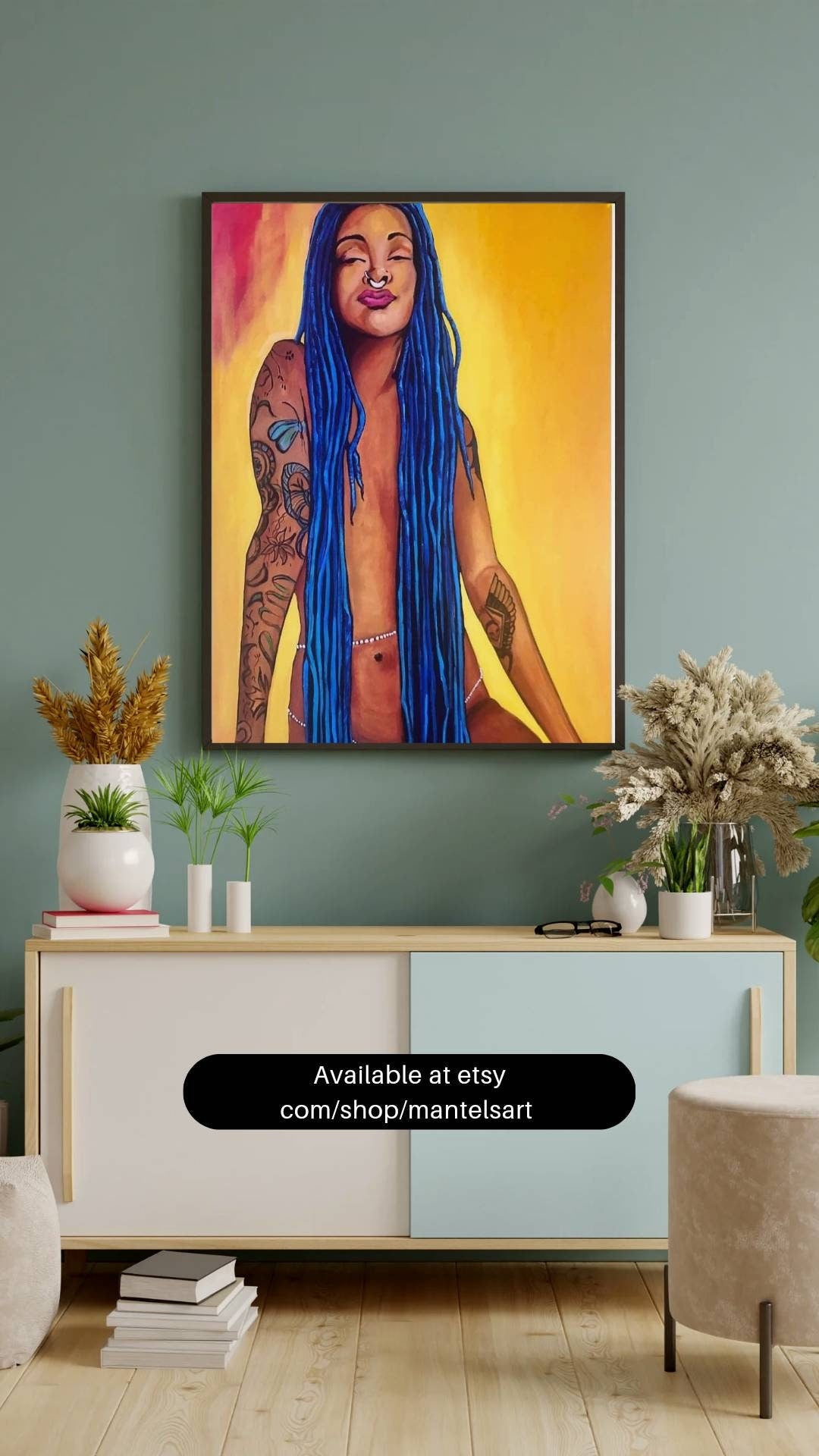 Blue Goddess art print