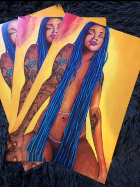 Blue Goddess art print