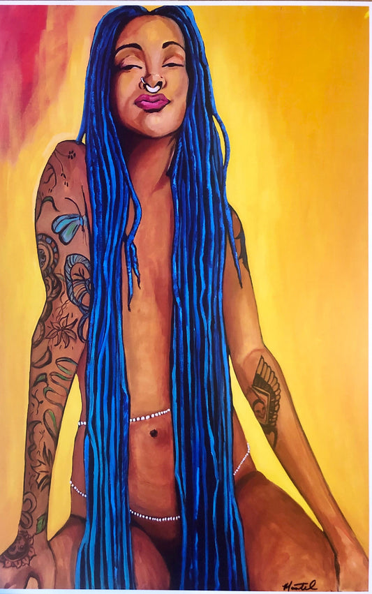 Blue Goddess art print